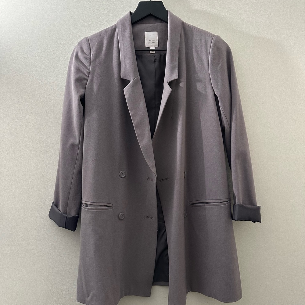 Elegant Gray Women's Blazer